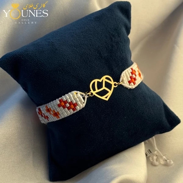 دستبند میوکی قلب پازلی طلا